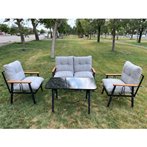 Zi̇gonzi̇ 2+1+1 Masalı Balkon Takımı Krem