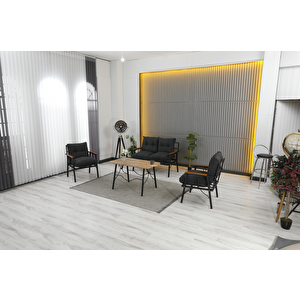 Rüya, 2+1+1 Bahçe-Balkon Mobilyası, Antrasit Krem