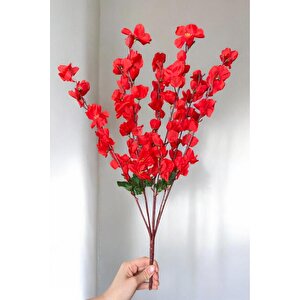 7 Dallı Kırmızı Renkli Yapay Bahardalı Demeti