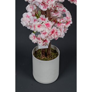 Beyaz Saksıda 100 Cm Bahar Dalı Ağacı