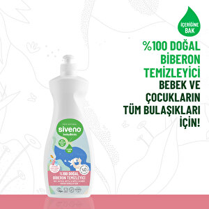 Siveno %100 Doğal Emzik Ve Biberon Temizleyicisi Bitkisel Elde Bulaşık Sabunu Nemlendirici Vegan 500 Ml