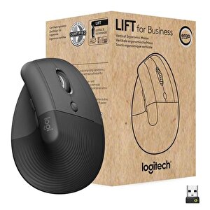 Lift Sessiz Kablosuz Ergonomik Dikey Mouse - Siyah
