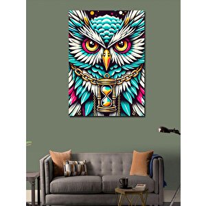 Kanvas Tablo Soyut Baykuş Çizimi 100x140 cm