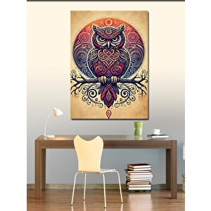 Kanvas Tablo Soyut Baykuş Sanatı 100x140 cm
