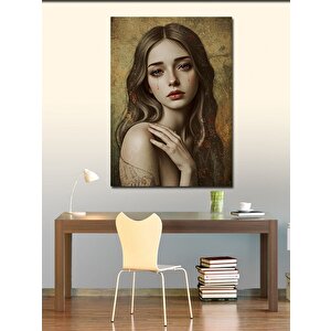 Kanvas Tablo Portre Ve Zarif Bakış 70x100 cm