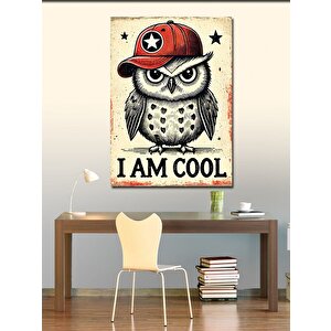 Kanvas Tablo Sevimli Baykuş Ve Şapka 100x140 cm