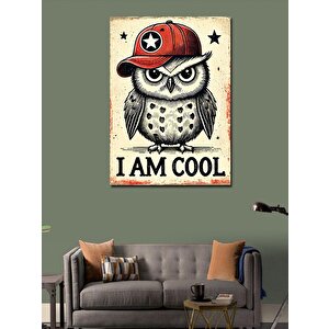 Kanvas Tablo Sevimli Baykuş Ve Şapka 100x140 cm