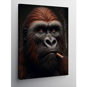 Kanvas Tablo Düşünen Goril Ve Derin Bakış 50x70 cm