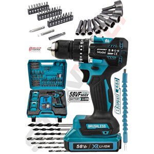 Şarjlı Matkap Metal Şanzıman Bakır Sargılı Çift Akülü Multi̇ Full Setli̇
