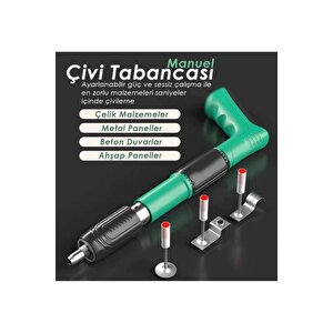 Mekanik Çivi Tabancası Beton, Ahşap Ve Çelik Çivi Tabancası 100 Adet Çivi