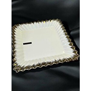 Line Gold Kare Sunum Tabak 27 Cm Gbs004