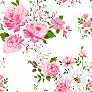 %100 Pamuklu Çiçekli Lamus 90x190+50x70 Tek Kişilik Lastikli Çarşaf Takımı