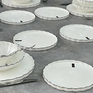 Twist Silver 24 Parça Porselen Yemek Takımı Hrn018