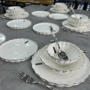 Twist Silver 24 Parça Porselen Yemek Takımı Hrn018