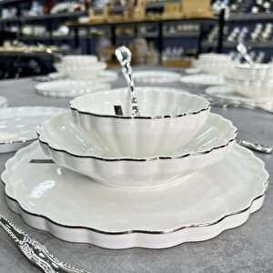 Twist Silver 24 Parça Porselen Yemek Takımı Hrn018