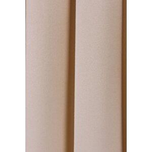 Ekru Düz Ada Fon Perde V-12489 Tek Kanat 1x3 Sık Pile
