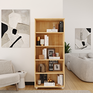 Kitaplık, Dosya Dolabı, Malzeme Rafı 190x80x40 Cm Safir Meşe