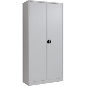 Metal Dosya Dolabı, Tam Montajlı, 195x92x42cm, Kilitlenebilir Dolap, 5 Bölmeli, Çok Amaçlı Dolap
