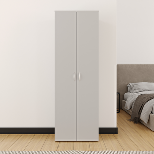Temizlik Malzemeleri Dolabı, Ahşap Gardırop, Elbise Dolabı, Çok Amaçlı Dolap, 60x34x180cm