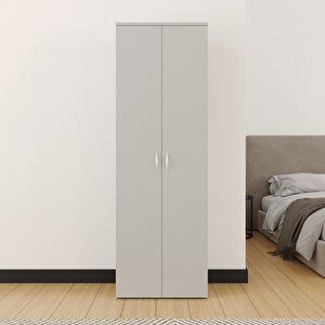 Temizlik Malzemeleri Dolabı, Ahşap Gardırop, Elbise Dolabı, Çok Amaçlı Dolap, 60x34x180cm