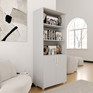 Kilitli Yarım Kapaklı Raflı Dosya Dolabı 190cm