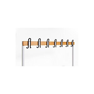 Ayakkabılıklı 4 Ayaklı Tek Taraflı Bank, Kanca Şeritli Bank, 7 Kanca, 150x43x170 Cm, Spor Bankı