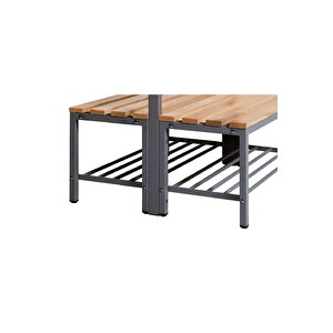 Ayakkabılıklı 4 Ayaklı Çift Taraflı Bank, 14 Kanca, 150x85x170 Cm, Spor Bankı