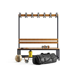 Ayakkabılıklı 4 Ayaklı Çift Taraflı Bank, 14 Kanca, 150x85x170 Cm, Spor Bankı