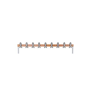 Ayakkabılıklı 6 Ayaklı Tek Taraflı Bank,  Kanca Şeritli Bank, 9 Kanca, 200x43x170 Cm, Spor Bankı
