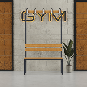 Ayakkabılıksız 4 Ayaklı Tek Taraflı Bank, 5 Kanca, 100x43x170 Cm, Spor Bankı