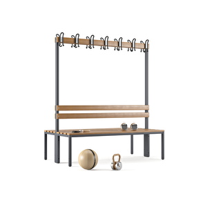 Ayakkabılıksız 4 Ayaklı Çift Taraflı Bank, 14 Kanca, 150x85x170 Cm, Spor Bankı