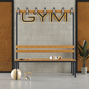 Ayakkabılıksız 4 Ayaklı Çift Taraflı Bank, 14 Kanca, 150x85x170 Cm, Spor Bankı