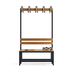 Ayakkabılıklı 4 Ayaklı Çift Taraflı Bank, 10 Kanca, 100x85x170 Cm, Sporbankı