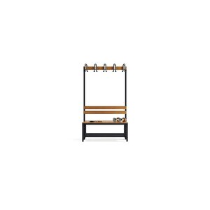 Ayakkabılıklı 4 Ayaklı Çift Taraflı Bank, 10 Kanca, 100x85x170 Cm, Sporbankı
