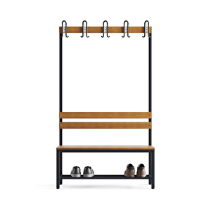 Ayakkabılıklı 4 Ayaklı Tek Taraflı Bank, 5 Kanca, 100x43x170 Cm, Spor Bankı