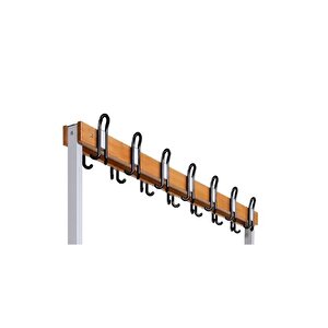 Ayakkabılıksız 4 Ayaklı Çift Taraflı Bank,  Kanca Şeritli Bank, 14 Kanca, 150x85x170 Cm, Spor Bankı