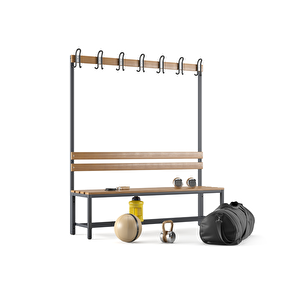 Ayakkabılıklı 4 Ayaklı Tek Taraflı Bank, 7 Kanca, 150x43x170 Cm, Spor Bankı