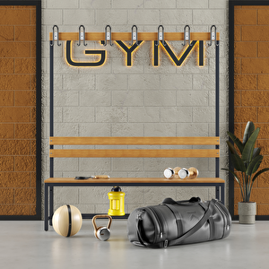 Ayakkabılıklı 4 Ayaklı Tek Taraflı Bank, 7 Kanca, 150x43x170 Cm, Spor Bankı