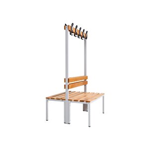 Ayakkabılıksız 4 Ayaklı Çift Taraflı Bank, Kanca Şeritli Bank, 10 Kanca, 100x85x170 Cm, Spor Nankı