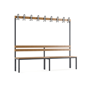 Ayakkabılıklı 6 Ayaklı Tek Taraflı Bank, 9 Kanca, 200x43x170 Cm, Spor Bankı