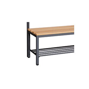 Ayakkabılıklı 6 Ayaklı Tek Taraflı Bank, 9 Kanca, 200x43x170 Cm, Spor Bankı