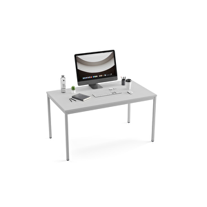 Çok Amaçlı 140 Cm Masa, Yemek Masası, Ofis Çalışma Masası, Bilgisayar Masası, Gri