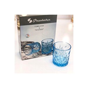 Paşabahçe Timeless 4 Lü Viski Bardak - Viski Meşrubat Bardağı 52790 Turkuaz
