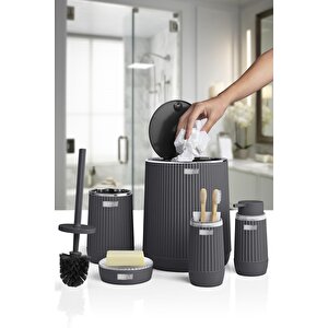Okyanus Home Nida Antrasit Kromlu Eko 5'li Banyo Seti