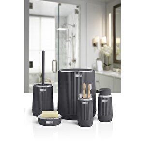 Okyanus Home Nida Antrasit Kromlu Eko 5'li Banyo Seti