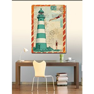 Kanvas Tablo Deniz Feneri Ve Zamanın İzleri 100x140 cm