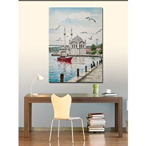 Kanvas Tablo İstanbul Ve Deniz Manzarası 50x70 cm