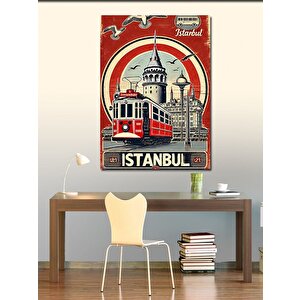 Kanvas Tablo İstanbul Ve Retro Tramvay 100x140 cm