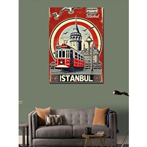 Kanvas Tablo İstanbul Ve Retro Tramvay 100x140 cm