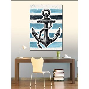 Kanvas Tablo Deniz Çapası Deseni 50x70 cm